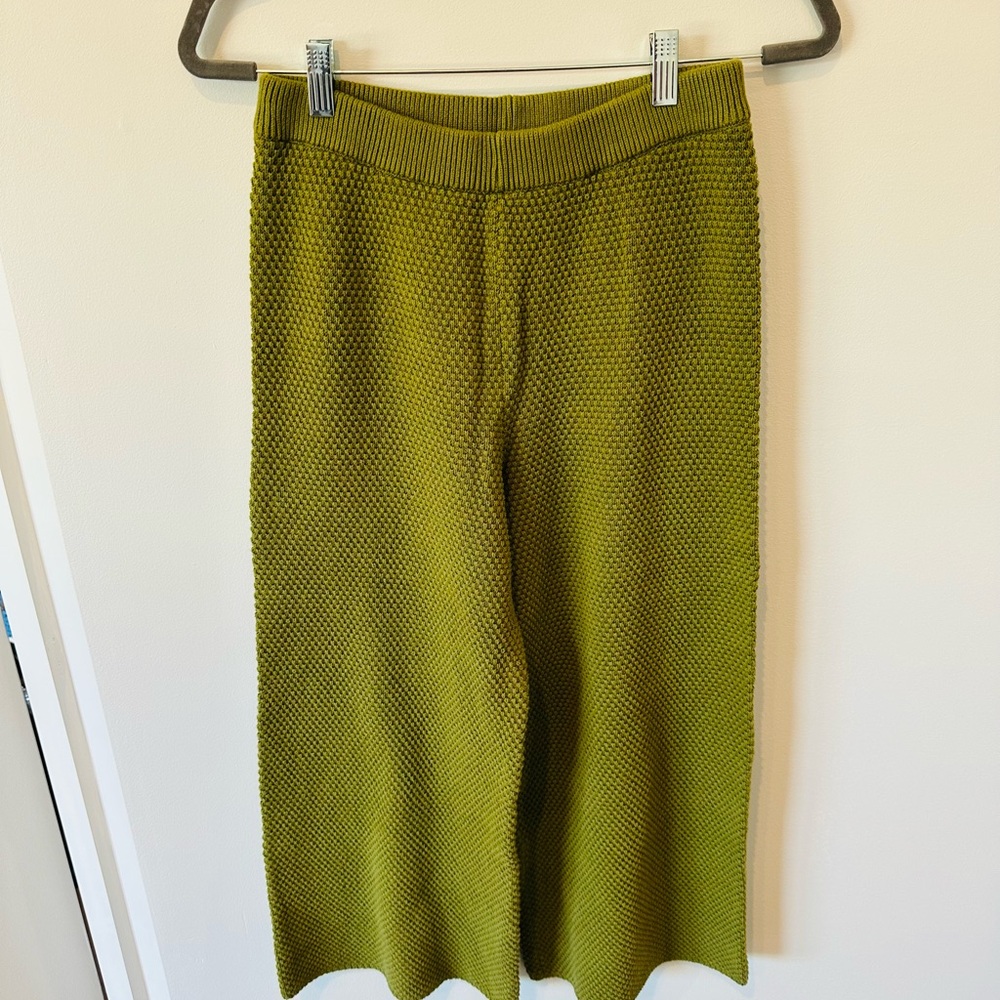 Free People Olive Wide Leg Pants